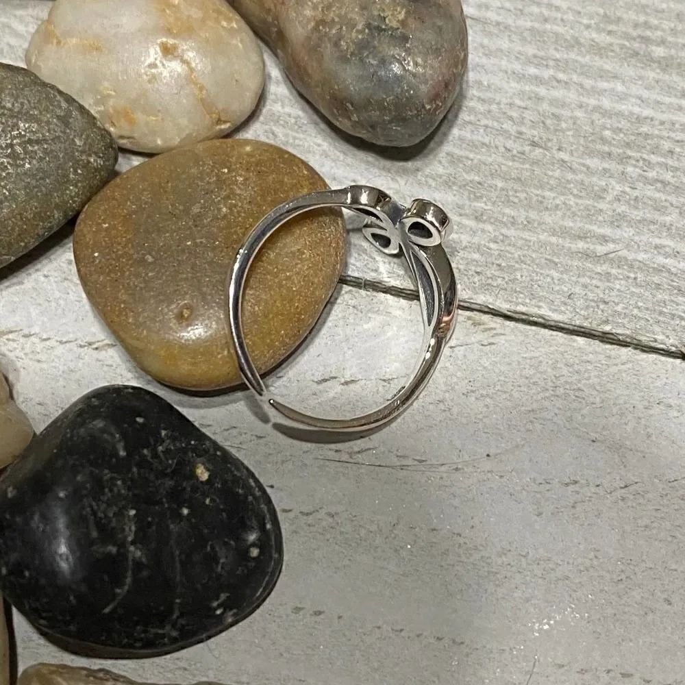 Sterling Silver Cross Toe Ring Mid Ring - Picture 3 of 3